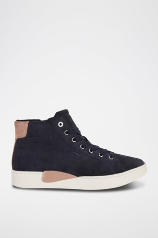 Baskets montantes en nubuck Lauressa - Bleu marine
