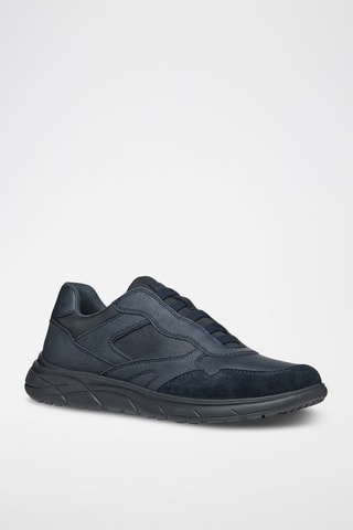 Baskets en nubuck Portello - Bleu marine