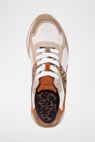 Baskets en cuir - Blanc et beige