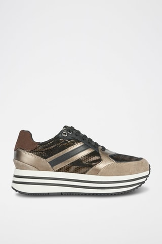 Baskets en cuir - Beige et marron