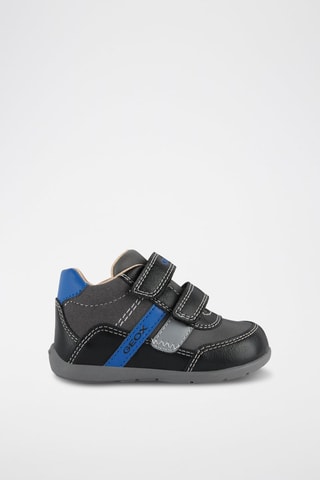 Baskets en cuir - Noir et bleu