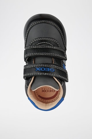 Baskets en cuir - Noir et bleu