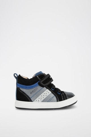 Baskets en cuir - Gris et noir