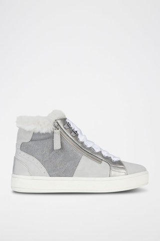 Baskets montantes en cuir Leelu’ - Gris