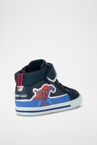 Baskets montantes en cuir Spider-Man Avengers Marvel Kilwi - Bleu