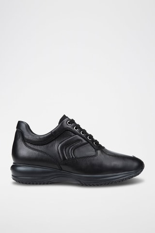 Baskets en cuir Happy H  - Noir