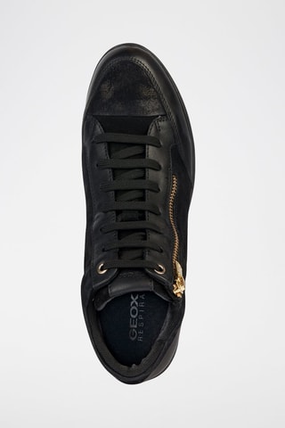 Baskets montantes en cuir nappa, nubuck et nubuck de chèvre Myria B  - Noir