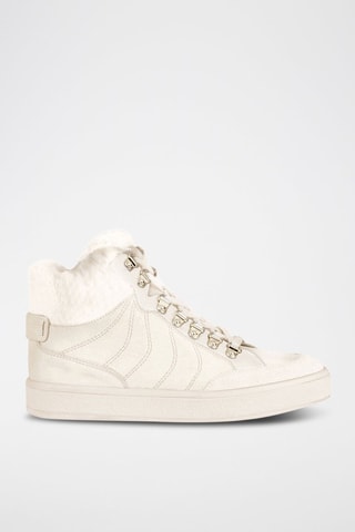 Baskets montantes en nubuck Leelu' E  - Blanc