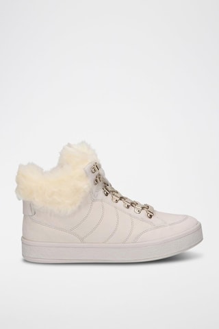 Baskets montantes en nubuck Leelu' E  - Blanc