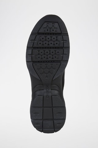 Baskets compensées en cuir nappa et nubuck Alhour A  - Noir
