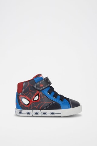 Baskets montantes en cuir nappa et nubuck Spider-Man Avengers Marvel Kilwi B. C  - Bleu
