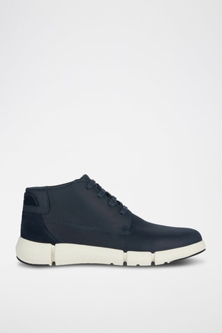 Baskets montantes en cuir Adacter - Bleu marine