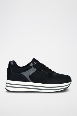Baskets plateformes en cuir Kency - Noir