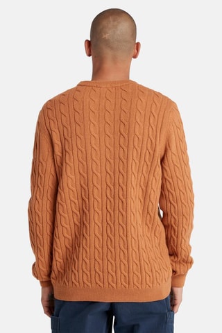 Pull en laine Cable - Marron