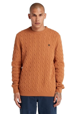 Pull en laine Cable - Marron