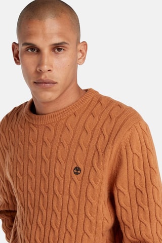 Pull en laine Cable - Marron