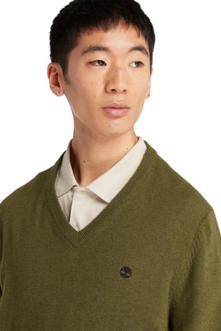 Pull en mérinos Cohas Brook - Vert olive