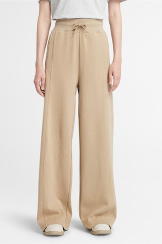 Pantalon palazzo taille haute - Marron clair