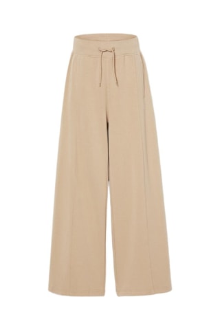 Pantalon palazzo taille haute - Marron clair