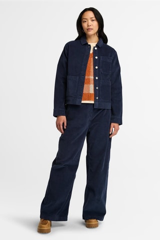 Veste en velours Kempshire - Bleu marine