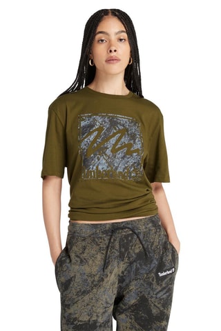 T-shirt Mountains - Vert olive