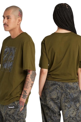 T-shirt Mountains - Vert olive
