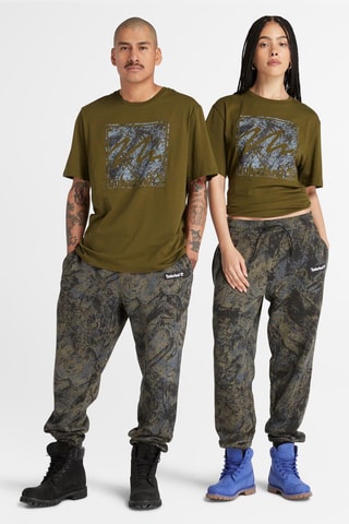 T-shirt Mountains - Vert olive