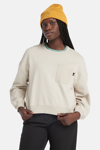 Sweat Mixed Textured Crew Gris