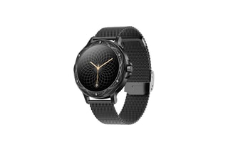 Smartwatch Eko-Rosalia - Zwart (Milanese armband van roestvrij staal)