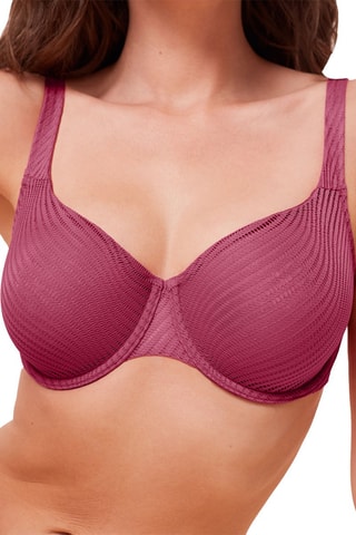 Soutien-gorge Wild Peony Florale W01 - Rose foncé