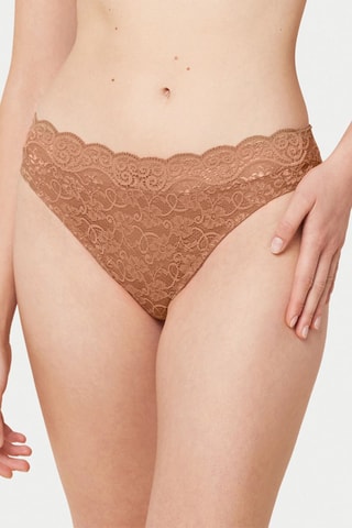 Slip Hoge Taille Amourette 300 Magic Wire Tai02 - Lichtbruin