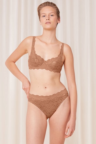 Slip Hoge Taille Amourette 300 Magic Wire Tai02 - Lichtbruin