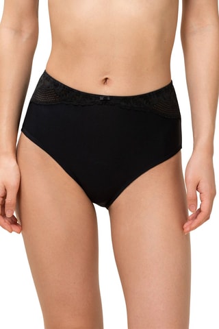 Culotte taille haute Modern Lace+Cotton Maxi - Noir