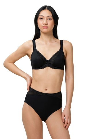 Culotte taille haute Modern Lace+Cotton Maxi - Noir