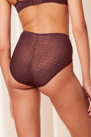 Culotte taille haute Signature Sheer - Marron