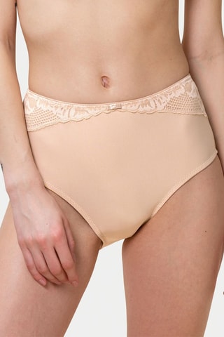 Culotte taille haute Modern Lace+Cotton Maxi - Nude