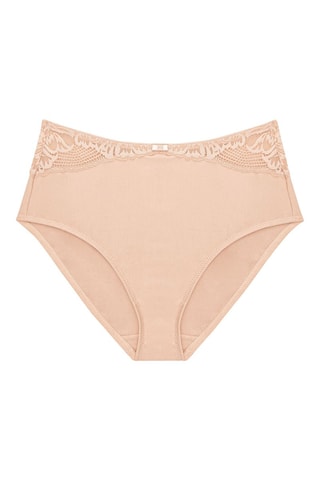 Culotte taille haute Modern Lace+Cotton Maxi - Nude