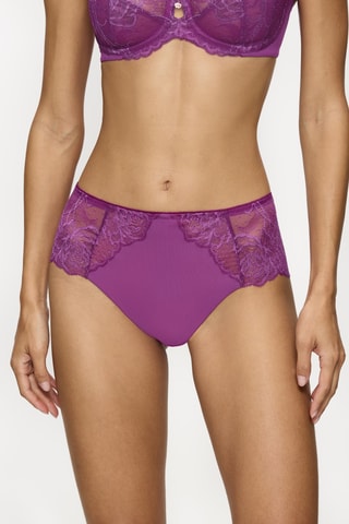 Culotte taille haute Wild Peony Florale Maxi - Violet