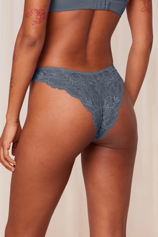 Tanga Amourette Charm T Highleg Brazilian - Bleu