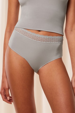 Culotte taille haute Feel of Modal Midi - Gris
