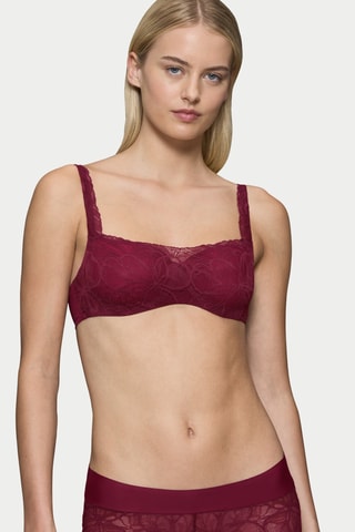 Soutien-gorge ampliforme Body Make-Up Illusion Lace Balconette - Rouge