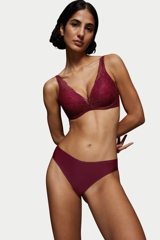Culotte Body Make-Up Illusion Lace Highleg Tai - Rouge