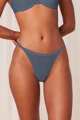 String taille haute Triumph Signature Sheer String (00XX) - Bleu