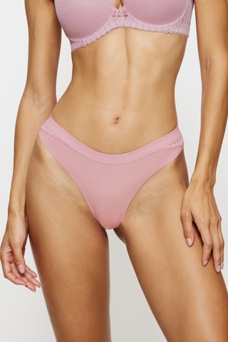 String taille haute Aura Spotlight T High Leg string - Rose