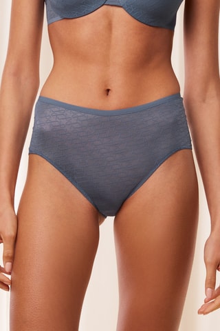 Culotte taille haute Triumph Signature Sheer Maxi EX (00XX) - Bleu