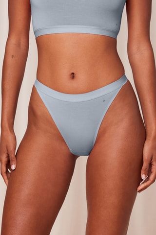 String taille haute Smart Natural Brazilian String - Bleu
