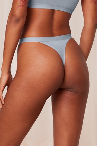 String taille haute Smart Natural Brazilian String - Bleu