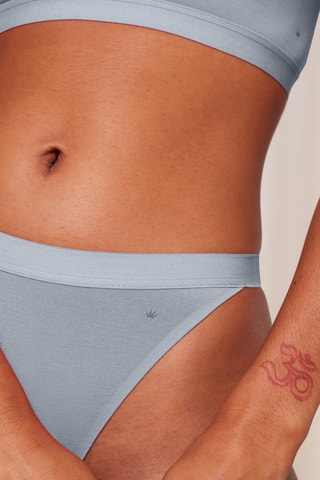 String taille haute Smart Natural Brazilian String - Bleu