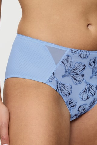 Culotte taille haute Wild Iris Florale Maxi - Bleu