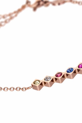 Coffret montre à quartz en acier et bracelet en zircons Plaza